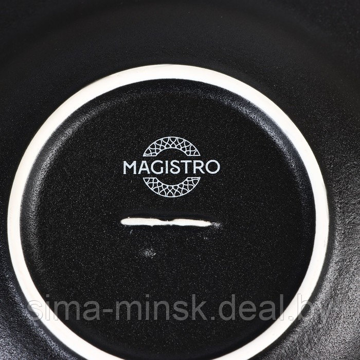 Тарелка фарфоровая для пасты Magistro Line, 250 мл, d=21,2 см, цвет чёрный - фото 4 - id-p213948297