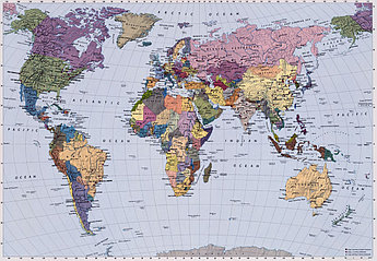 Фотообои на стену Komar World Map 4050
