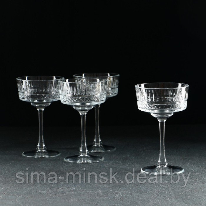 Набор фужеров для шампанского Elysia, стеклянный, 260 мл , 4 шт - фото 1 - id-p213948499