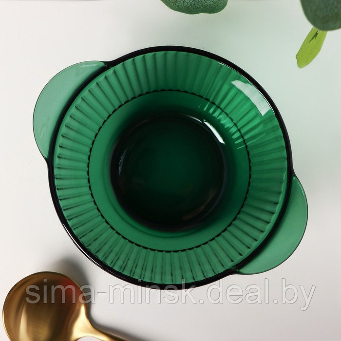 Набор стеклянных мисок «Верде», 450 мл, 16,5×6,5 см, 2 шт, цвет зелёный - фото 3 - id-p213948402