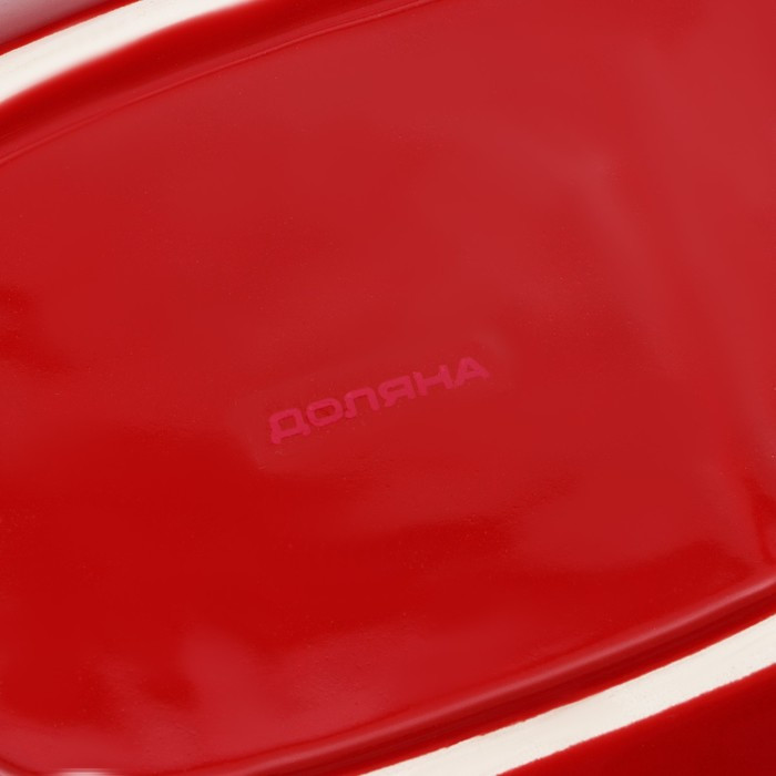 Маслёнка Доляна «Гранат», 17,2×12,4×8,5 см, цвет красный и белый - фото 4 - id-p213945818