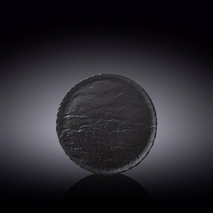 Тарелка круглая Wilmax, d=18 см, цвет чёрный сланец, - фото 1 - id-p213947381