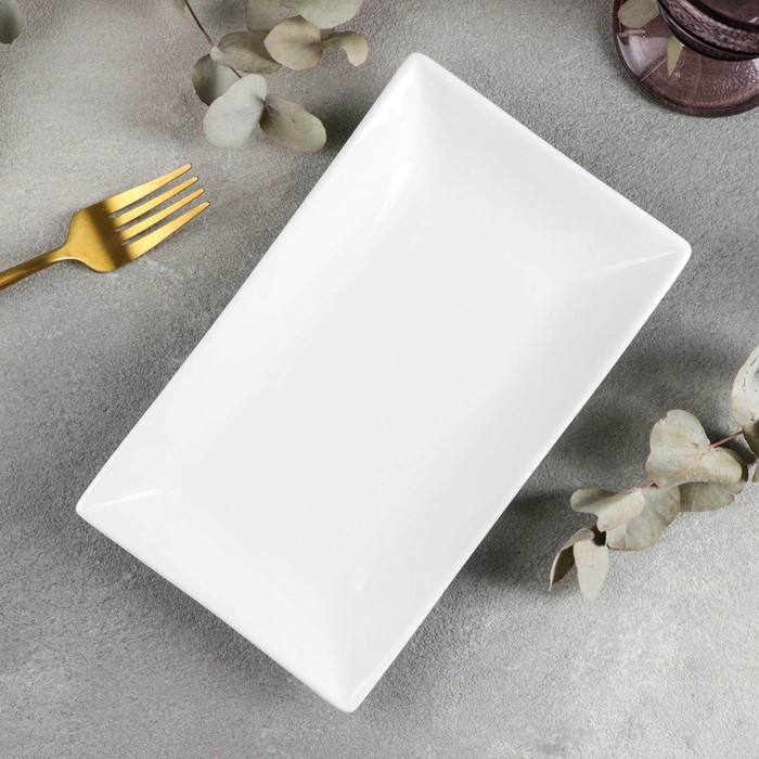 Блюдо фарфоровое Wilmax, 22,5×13 см, цвет белый - фото 1 - id-p213946894