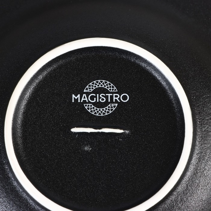 Тарелка фарфоровая для пасты Magistro Line, 250 мл, d=21,2 см, цвет чёрный - фото 4 - id-p213947429