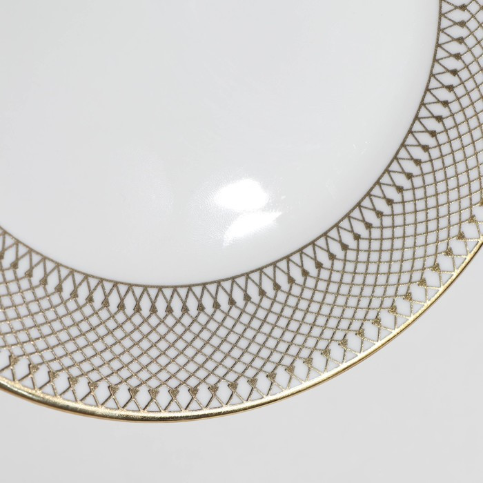 Набор тарелок фарфоровых Royal, 3 предмета: d=18/23/25,5 см, цвет белый - фото 6 - id-p213947463