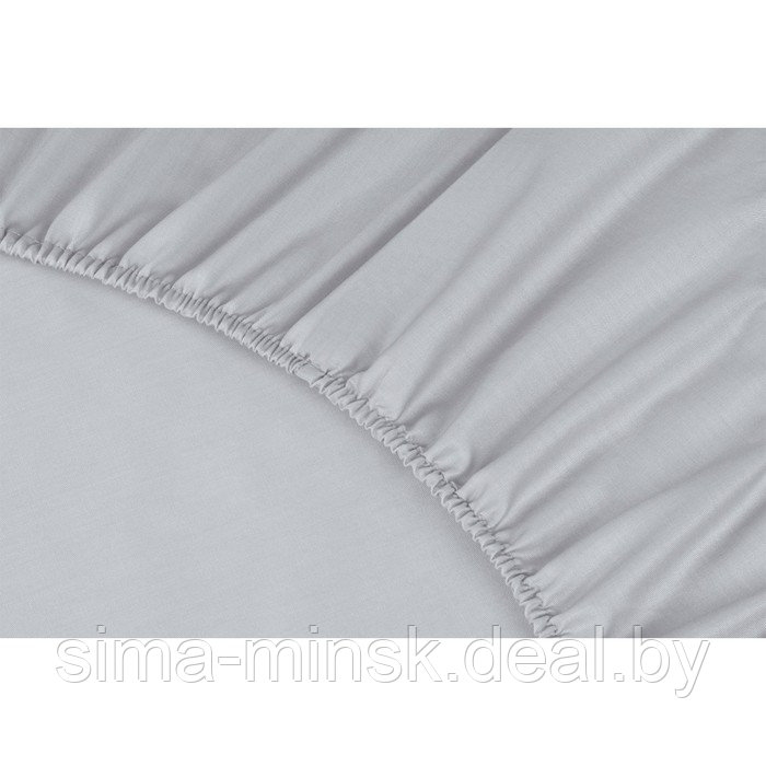 Простыня на резинке «Моноспейс», размер 90х200х23 см, цвет серый - фото 2 - id-p213954299
