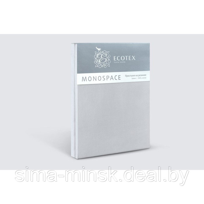 Простыня на резинке «Моноспейс», размер 90х200х23 см, цвет серый - фото 3 - id-p213954299