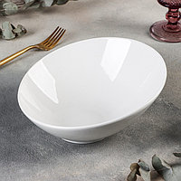 Салатник фарфоровый White Label, 600 мл, 20×8,5 см, цвет белый