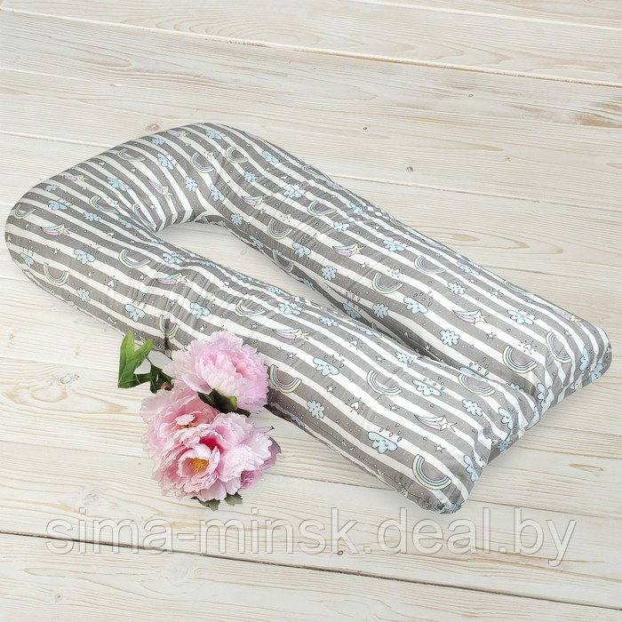 Наволочка к подушке для беременных U-образная, размер 35 × 340 см, принт радуга - фото 1 - id-p213953912