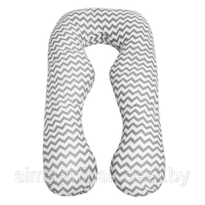 Наволочка к подушке для беременных «Зигзаг», размер 340х72 см, цвет серый - фото 1 - id-p213953938