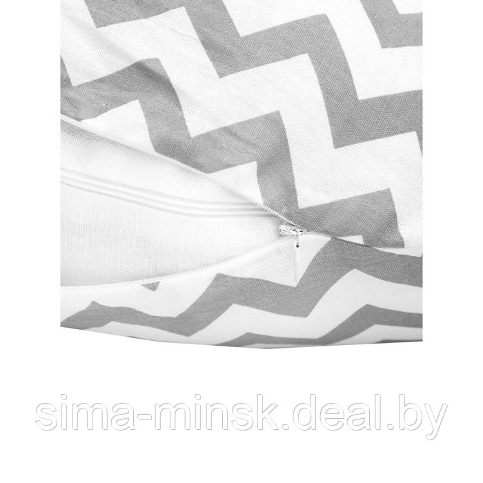 Наволочка к подушке для беременных «Зигзаг», размер 340х72 см, цвет серый - фото 3 - id-p213953938