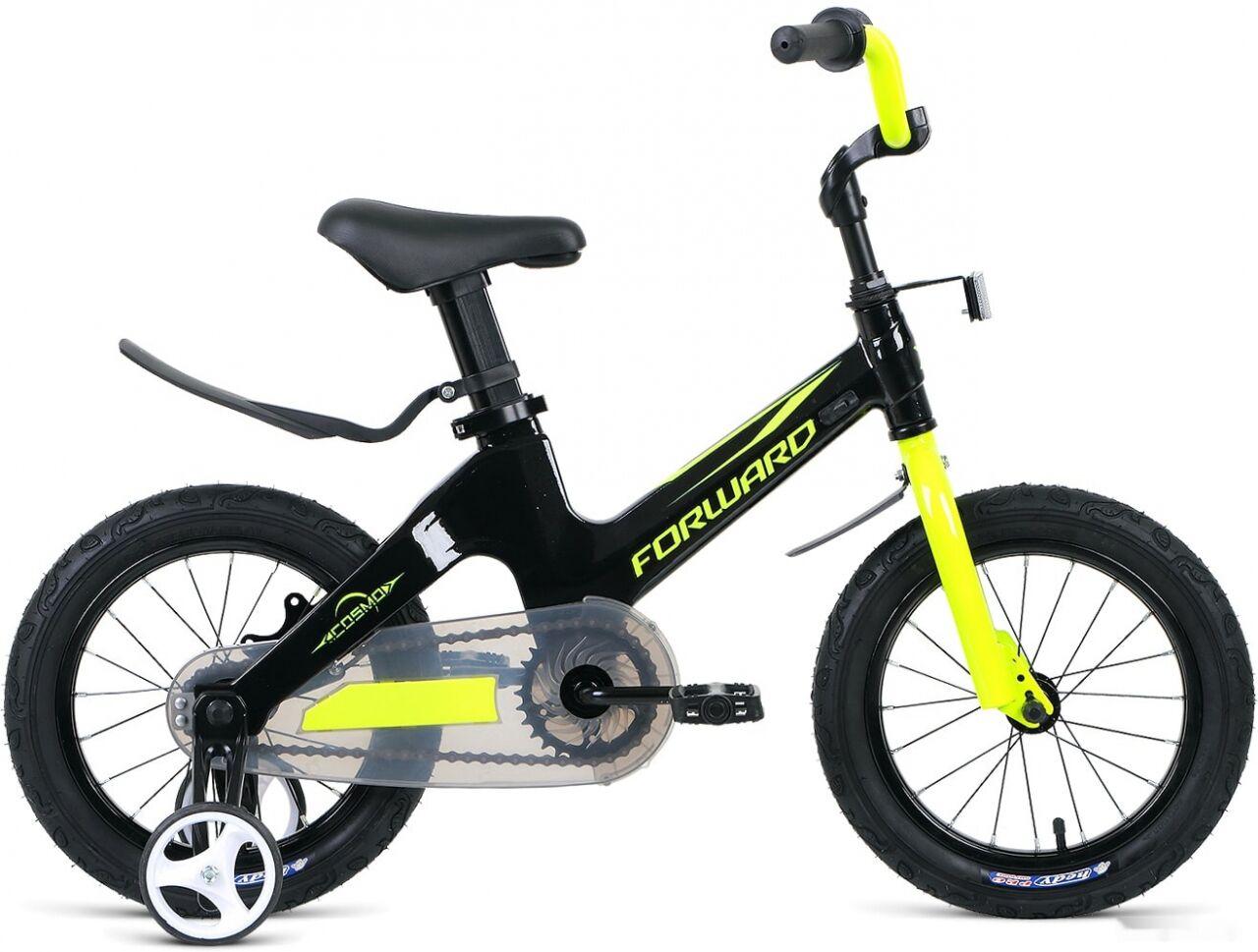 Детский велосипед Forward Cosmo 14 2022 (черный/желтый)