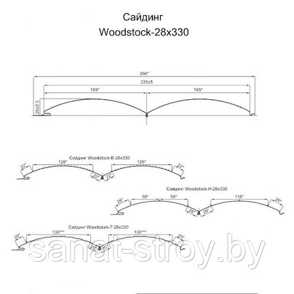 Сайдинг Woodstock-28х330 (ECOSTEEL_MA-01-Беленый Дуб-0.5), фото 2