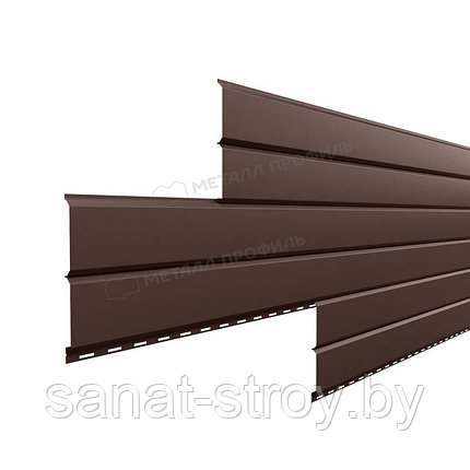 Сайдинг Lбрус-15х240 (PURMAN-20-8017-0.5) RAL 8017 Коричневый шоколад, фото 2