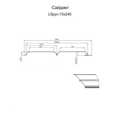 Сайдинг Lбрус-15х240 (VALORI-20-Brown-0.5) Brown, фото 2