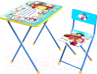 Комплект мебели с детским столом Ника КП2/2 Маша и Медведь. Азбука 2 - фото 1 - id-p214015014