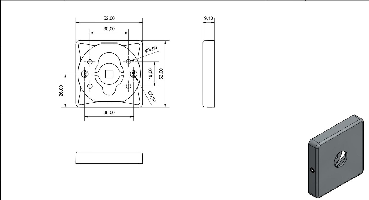 Фиксатор SYSTEM WC SQ AL315 белый матовый - фото 1 - id-p63029254