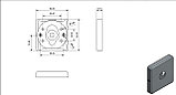 Фиксатор SYSTEM WC SQ AL6 черный матовый, фото 2