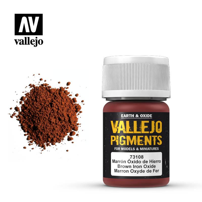 Пигмент оксид железа коричневый Brown Iron Oxide, 35мл, ACRYLICOS VALLEJO, S.L (Испания)