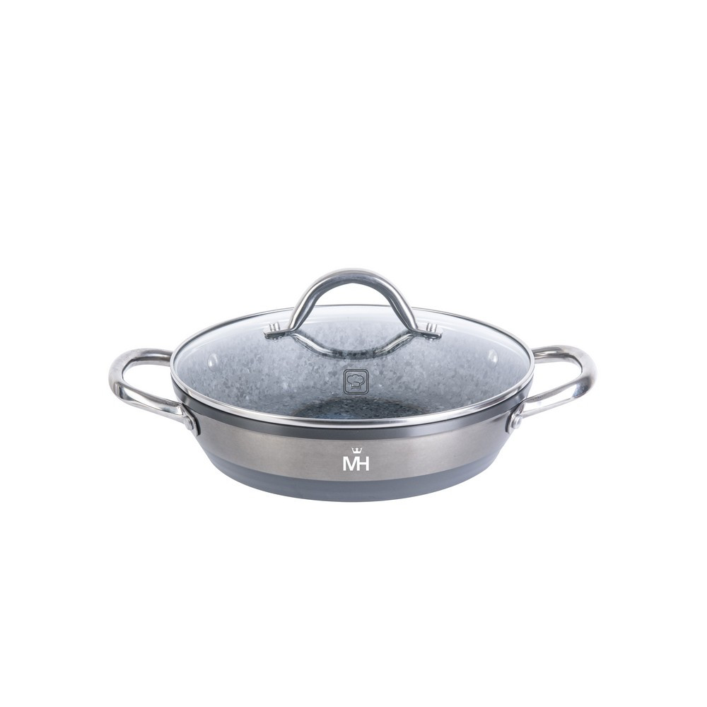 Сковорода-сотейник с антипригарным покрытием «MercuryHaus» Silver 24 см 1,8 л MC 1770 - фото 1 - id-p214045230