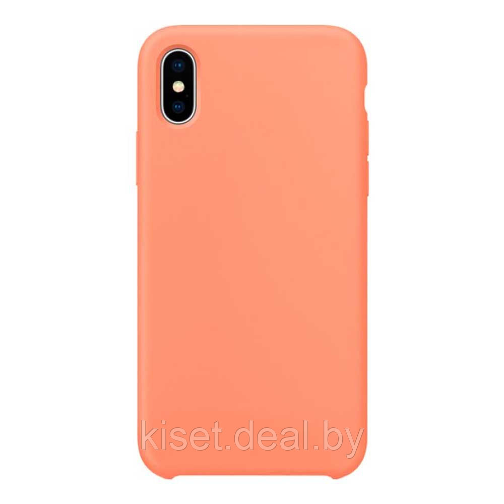 Бампер Silicone Case для iPhone X / Xs светло-персиковый - фото 1 - id-p189972748