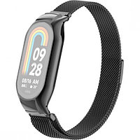 Металлический браслет Rumi Milanese loop для Xiaomi Smart Band 8 Черный