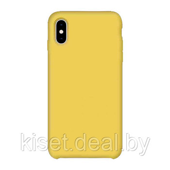 Бампер Silicone Case для iPhone X / Xs желтый