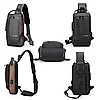 Сумка - рюкзак через плечо Fashion с кодовым замком и USB / Сумка слинг, фото 4