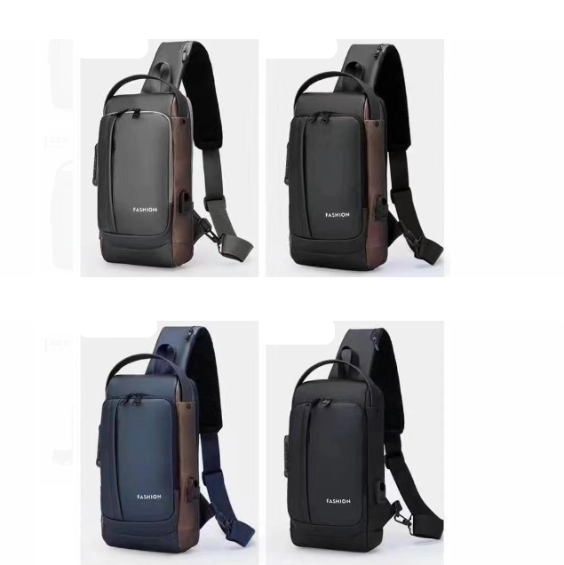 Сумка - рюкзак через плечо Fashion с кодовым замком и USB / Сумка слинг