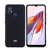 Soft-touch бампер KST Silicone Cover для Xiaomi Redmi 12C 4G черный с закрытым низом