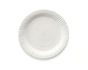 Тарелка d230мм белая, мелованный картон (50шт)