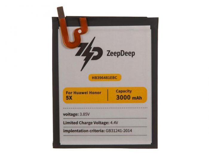 Аккумулятор ZeepDeep Asia (схожий с HB396481EBC) для Honor 5X / G8 / Y6 II 888698 - фото 1 - id-p214049528