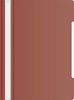 Папка-скоросшиватель Бюрократ -PS20BROWN A4 прозрач.верх.лист пластик коричневый 0.12/0.16