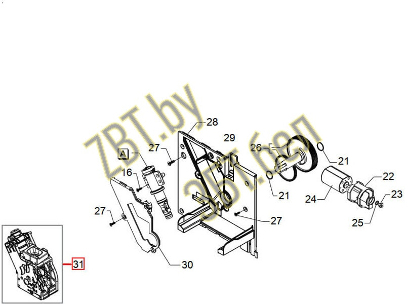 Заварочный узел в сборе для кофемашины Saeco, Philips 421944037611 (11012810, 996530006525) - фото 6 - id-p214060878