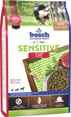 Сухой корм для собак Bosch Petfood Sensitive Lamb&Rice - фото 1 - id-p214065823