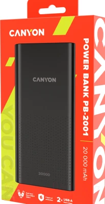 Портативное зарядное устройство Canyon PB-2001 / CNE-CPB2001B - фото 3 - id-p214066635