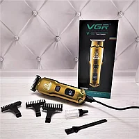 Триммер для стрижки волос, ухода за бородой и окантовкой VGR V-927 VOYAGER 4 насадки, LCD-дисплей