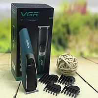 Беспроводная профессиональная машинка для стрижки волос-триммер VGR® V-176 (4 сменные насадки)