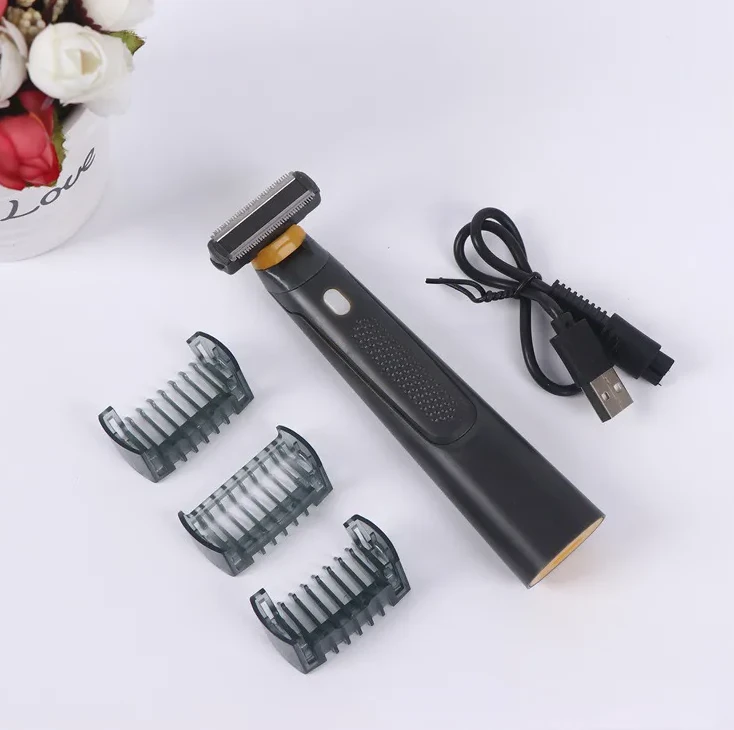 Портативный микро триммер для ухода за бородой и усами Micro trimmer (3 насадки) - фото 4 - id-p214047340