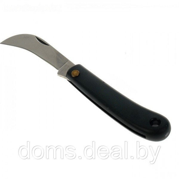Нож садовый серповидный складной Добрыня, нержавеющая сталь, пластмассовая ручка Инструм Агро 010309 - фото 1 - id-p214085374