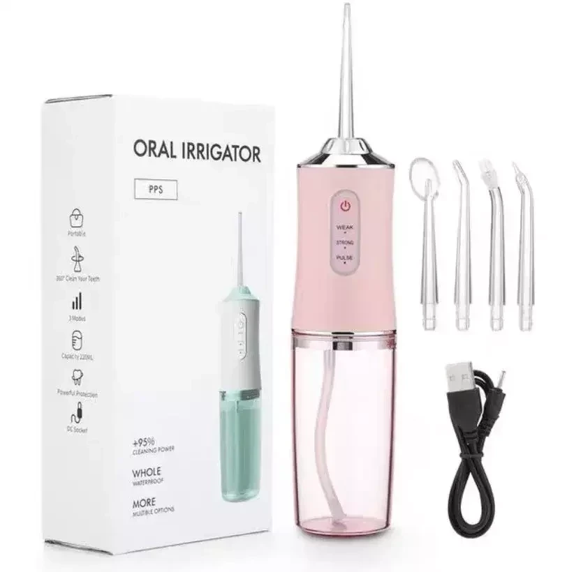 ИРРИГАТОР (ФЛОССЕР) ДЛЯ ГИГИЕНЫ ПОЛОСТИ РТА ORAL IRRIGATOR 4 СМЕННЫЕ НАСАДКИ - фото 2 - id-p214047330