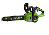 Цепная пила аккумуляторная Greenworks 24V, 25см, c АКБ 4Ач и ЗУ G24CS25K4