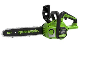 Цепная пила аккумуляторная Greenworks 24V, 30см, бесщеточная, c 1хАКБ 4 Ач и ЗУGD24CS30K4