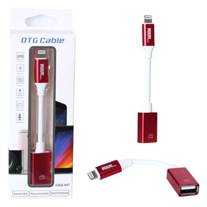 OTG переходник Lightning - USB, для Iphone, Ipad - MRM CQ047, 0.15м - фото 2 - id-p62404889