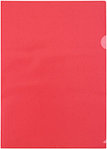 Папка-уголок пластиковая «Бюрократ» Economy А4 толщина пластика 0,10 мм, прозрачная красная