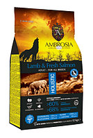 Сухой корм для собак Ambrosia Grain Free Dog Adult All Breed (ягненок, лосось) 12 кг