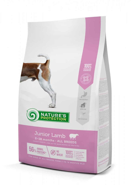 Сухой корм для щенков Nature's Protection JUNIOR LAMB ягненок 7.5 кг (NPS45747) - фото 1 - id-p214094677