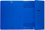 Папка пластиковая на резинке Buro  толщина пластика 0,4 мм, синяя