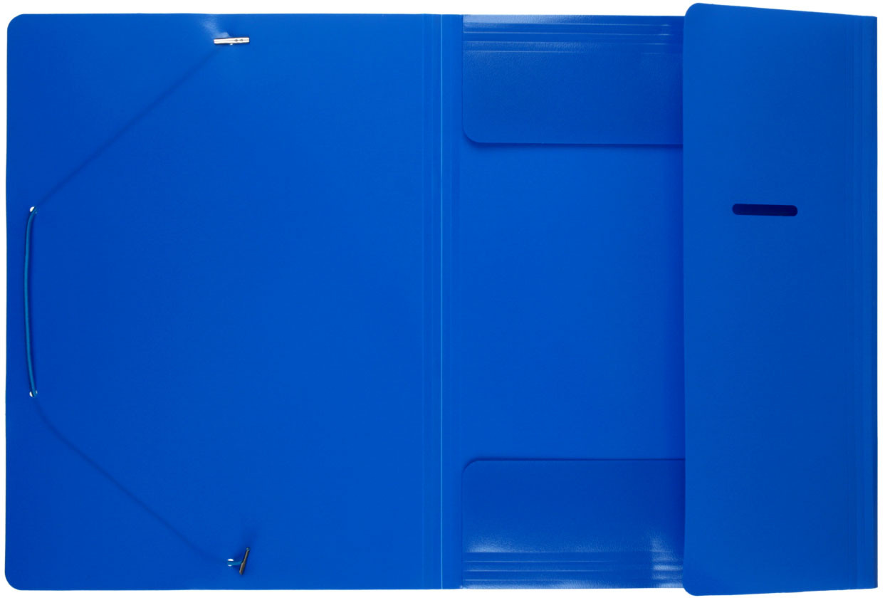 Папка пластиковая на резинке Buro толщина пластика 0,4 мм, синяя - фото 1 - id-p214094148