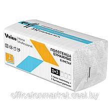Полотенца бумажные "Veiro Home Professional", V - сложение, 2 слоя, 132 листа